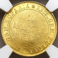 2208.Finlandia  10 Marek 1879 S rok NGC MS 63 !