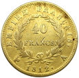 2127. Francja , Napoleon, 40 Franków 1812 