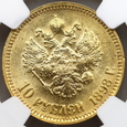 2209. Rosja, Mikołaj II, 10 Rubli 1898 rok (АГ)  rok  NGC MS 62 !