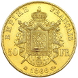 1430. Francja, Napoleon III  50 Franków 1866 (BB) Strasburg