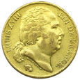 1699. Francja, Louis XVIII, 20 Franków 1820 (T) rok (Nantes)