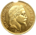 1973. Francja 100 Franków, Napoleon III, 1868 A, PCGS AU 58