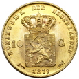 2082. Holandia,  10 Guldenów, William III 1879 rok (1)