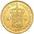 623. Holandia, Wilhelmina 10 Guldenów 1917 rok