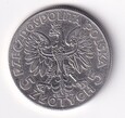 5 ZŁ – GŁOWA KOBIETY – 1934 – ZZM -  AG , SREBRO ( 17 )