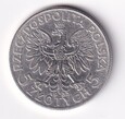 5 ZŁ – GŁOWA KOBIETY – 1933 – ZZM -  AG , SREBRO ( 5 )