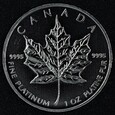 Kanada Liść Klonu - 1 Oz. platyna 9995 mennicze