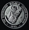 Australia Koala 1993 - 1 Oz. platyna 9995 mennicze