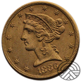 USA, 5 Dolarów 1886 r.  SAN FRANCISCO