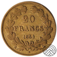 Francja, 20 Franków Louis Philippe 1834 r. PARYŻ