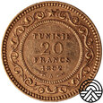 Tunezja, 20 Franków 1892 r.