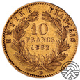 Francja, Napoleon III 10 Franków 1862 r.