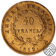 Francja, Napoleon, 40 Franków 1812 r.