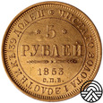 Rosja, Aleksander II, 5 Rubli 1853 r. 