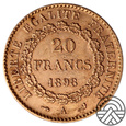 Francja, 20 Franków 1898 r. 