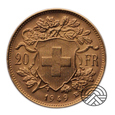 Szwajcaria , Heivetia , 20 Franków 1949 r.
