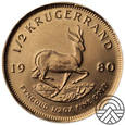 Afryka Południowa, 1/2 Krugeranda 1980 r. 1/2 Oz. Au 999