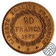 Francja, 20 Franków 1877 r. 