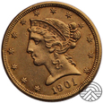 USA, 5 Dolarów 1901 r. 