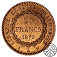 Francja, 20 Franków 1875 r. 