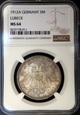3 marki 1912 Lubeka NGC MS64