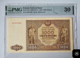 1000 złotych  z 1946 r  ser. A. rzadka seria PMG 30 - (7,2)