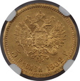 Rosja, Mikołaj II, 5 Rubli 1902 AP rok, NGC MS 66, /K98/