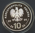 10 zł Jan III Sobieski - półpostać 2001 r.