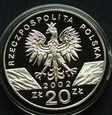 20 zł Żółw błotny 2002 r.