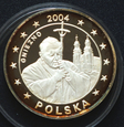 PRÓBA Essai 5 euro Jan Paweł II Gniezno 2004 Ag st. L