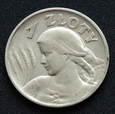 1 Złoty 1925 rok Polska (Żniwiarka) z kropką - kropka