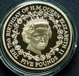 5 funtów Guernsey 2001 r. 75 urodziny Królowej