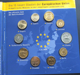 zestaw monet Nowe Państwa w UE + znaczki okolicznosciowe