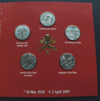 Set 5 x 1 lira Malta Jan Paweł II 2005