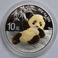 CHINY - 10 YUAN 2020 - PANDA WIELKA - ZŁOCONA