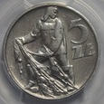 5 ZŁ RYBAK 1958 - PCGS AU DETAIL