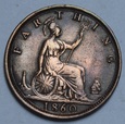 WIELKA BRYTANIA - 1 FARTHING 1860 VICTORIA