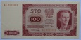100 ZŁOTYCH 1948 SER. KE  (AL5)