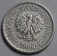 1 ZŁOTY 1968 - ST. 3/3+