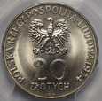 20 ZŁ XXV LAT RWPG 1974 PCGS MS66