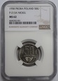 50 GROSZY 1958 PRÓBA - NIKIEL - NGC MS62