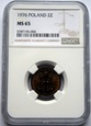 2 ZŁOTE 1976 NGC MS65