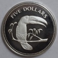 BELIZE - 5 DOLARÓW 1975 - TUKAN