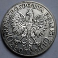 10 ZŁ GŁOWA KOBIETY 1932 BEZ ZNAKU MENNICY 