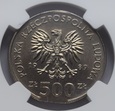 500 ZŁ WŁADYSŁAW II JAGIEŁŁO 1989 NGC MS67 DESTRUKT