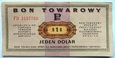 BON TOWAROWY - 1 DOLAR 1969 