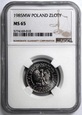 1 ZŁOTY 1985 NGC MS65