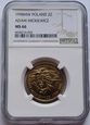 2 ZŁ ADAM MICKIEWICZ 1998 NGC MS66