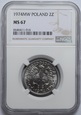 2 ZŁ JAGODY 1974 NGC MS67