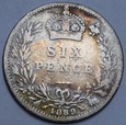 WIELKA BRYTANIA - 6 PENCE - PENSÓW 1889 VICTORIA